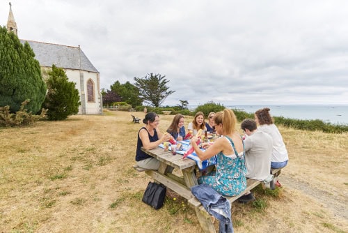 Vue sur le GR34 de l'aire de la Chapelle