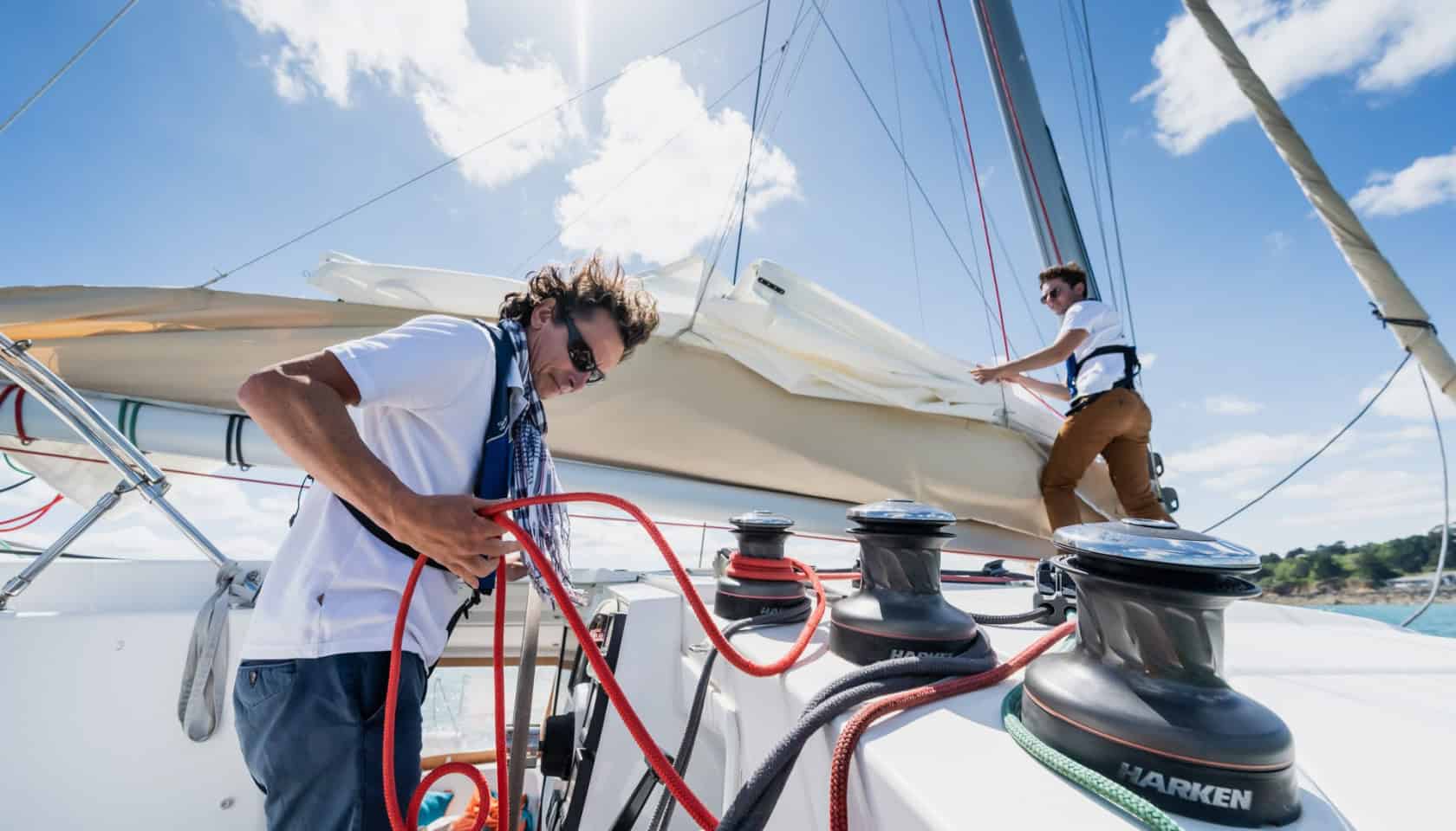Voiliers à Binic, station nautique à Étables-sur-Mer, Bretagne.