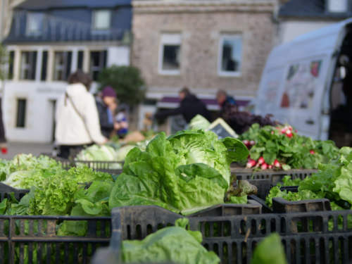 Thursday, market day on the port in Binic!
