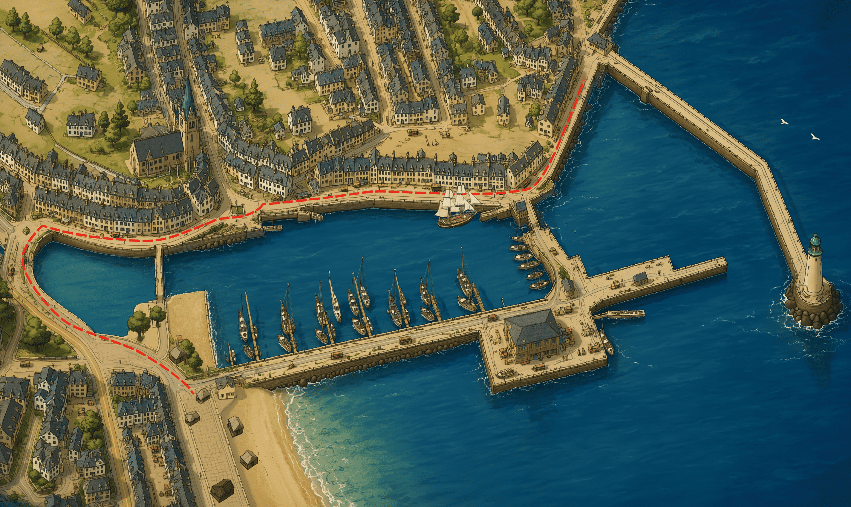 Plan du port de Binic pendant le festival